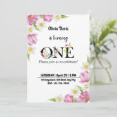 Einladung zum 1. Geburtstag (Stehend Vorderseite)