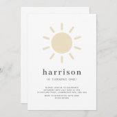 Einladung zum 1. Geburtstag (Vorne/Hinten)