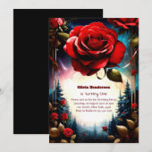 Einladung zum 1. Geburtstag (Vorne/Hinten)