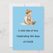 Einladung zum 1. Geburtstag (Rückseite)