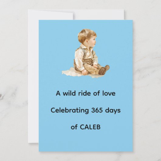 Einladung zum 1. Geburtstag (Rückseite)