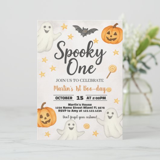 Einladung zum 1. Geburtstag (Stehend Vorderseite)