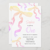 Einladung zum 1. Geburtstag (Vorne/Hinten)