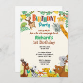 Einladung zum 1. Geburtstag (Vorne/Hinten)