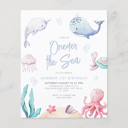 Einladung zum 1. Geburtstag (Vorderseite)