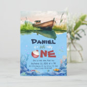 Einladung zum 1. Geburtstag (Stehend Vorderseite)