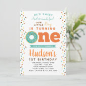Einladung zum 1. Geburtstag (Stehend Vorderseite)