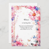 Einladung zum 1. Geburtstag (Vorne/Hinten)