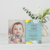 Einladung zum 1. Geburtstag | Benutzerdefiniert Ni (Stehend Vorderseite)