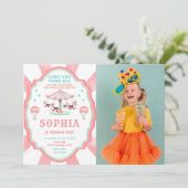 Einladung zum 1. Geburtstag Circus Foto (Stehend Vorderseite)