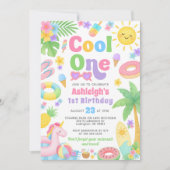 Einladung zum 1. Geburtstag - Cool eins (Vorderseite)