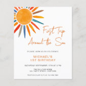 Einladung zum 1. Geburtstag der Sun Boy (Vorderseite)