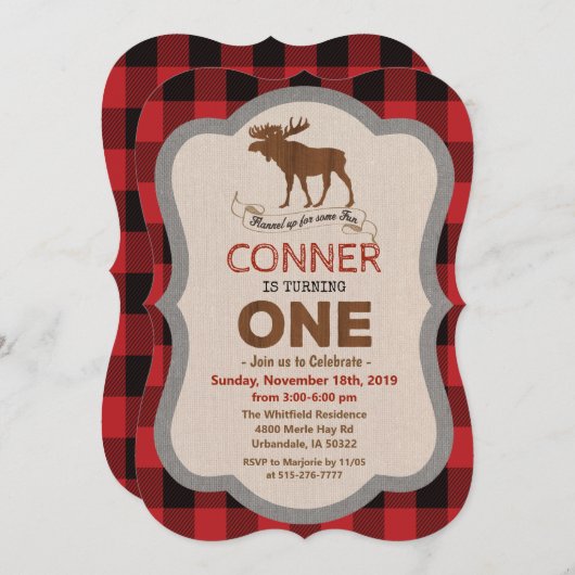 Einladung zum 1. Geburtstag des Elsenjungen zum Ge (Vorne/Hinten)