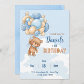 Einladung zum 1. Geburtstag, Einladung zur Babydus (Vorne/Hinten)