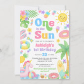 Einladung zum 1. Geburtstag - Eins in der Sonne (Vorderseite)
