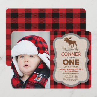 Einladung zum 1. Geburtstag Elche Junge Geburtstag