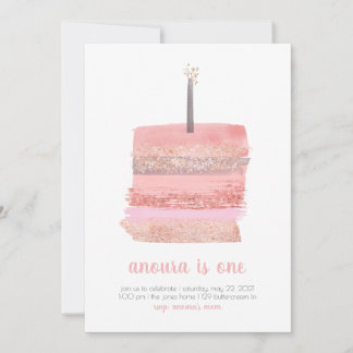 Einladung zum 1. Geburtstag | Girl 1st Bday Invite