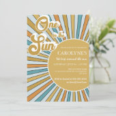 Einladung zum 1. Geburtstag in der Sonne (Stehend Vorderseite)
