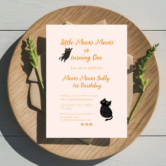 Einladung zum 1. Geburtstag | Little Meow Meow