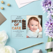 Einladung zum 1. Geburtstag mit Kuchendesign (In Situ (Hochzeit))