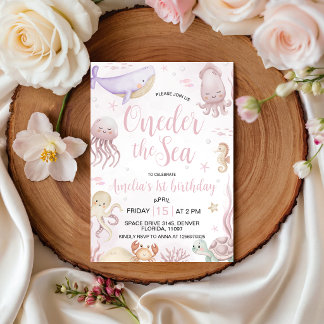 Einladung zum 1. Geburtstag Oneder the Sea Girl