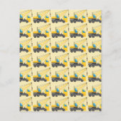 Einladung zum 1. Geburtstag Party Bauwagen (Rückseite)