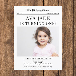 Einladung zum 1. Geburtstag Postkarte