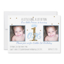 Einladung zum 1. Geburtstag Prince Boys Party Foto