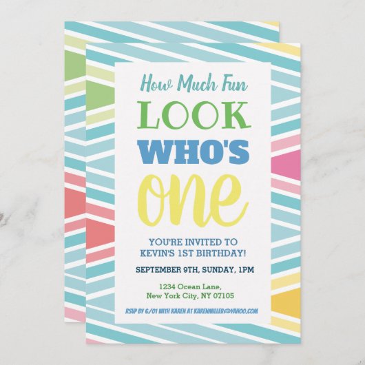 Einladung zum 1. Geburtstag Sprichwort (Vorne/Hinten)