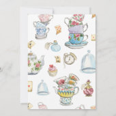 Einladung zum 1. Geburtstag | Tee-Party (Rückseite)