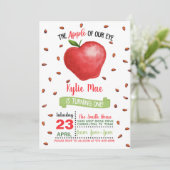 Einladung zum 1. Geburtstag von Apple - unser Auge (Stehend Vorderseite)