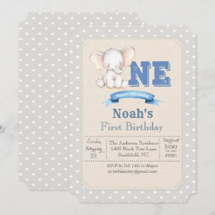 Einladung zum 1. Geburtstag von Elephant Boy