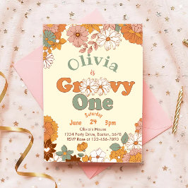 Einladung zum 1. Geburtstag von Floral Groovy One