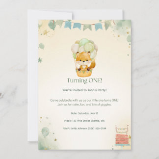 Einladung zum 1. Geburtstag von Little Fox