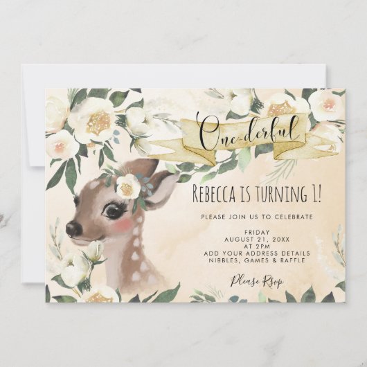 Einladung zum 1. Geburtstag von Waldwild (Vorderseite)