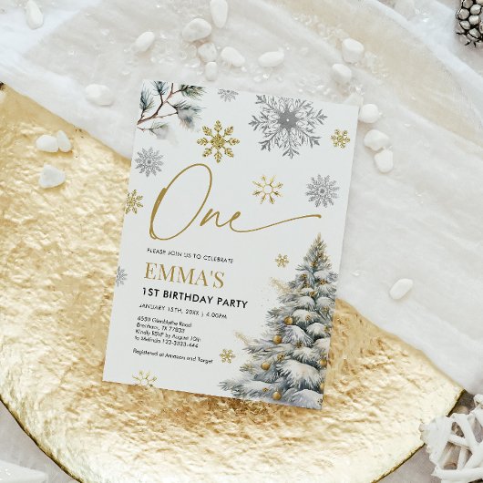 Einladung zum 1. Geburtstag, Winter 1 Geburtstag