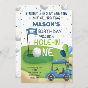 Einladung zum 1. Geburtstag zum Golf-Loch