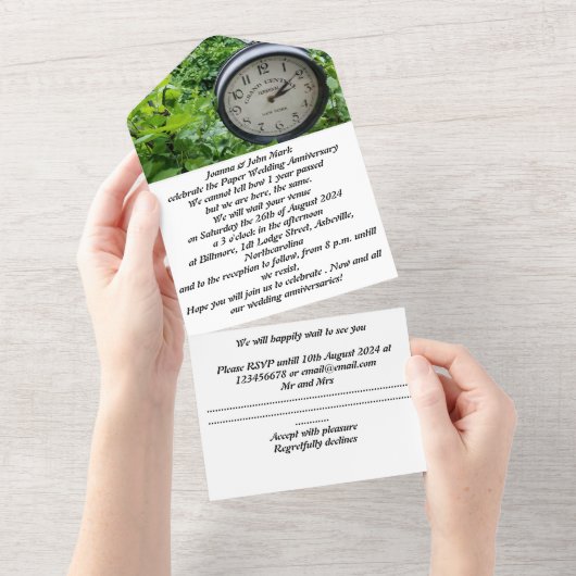 Einladung zum 1. Hochzeitstag (Abreißen)