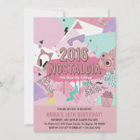 Einladung zum 2016 Nostalgie-Glow-Up-Geburtstag