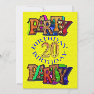 Einladung zum 20. Geburtstag