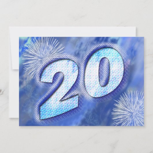 Einladung zum 20. Geburtstag (Vorderseite)