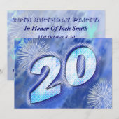 Einladung zum 20. Geburtstag (Vorne/Hinten)
