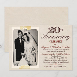 Einladung zum 20. Hochzeitstag - Kundenspezifische