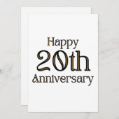 Einladung zum 20. Jubiläum (Vorne/Hinten)
