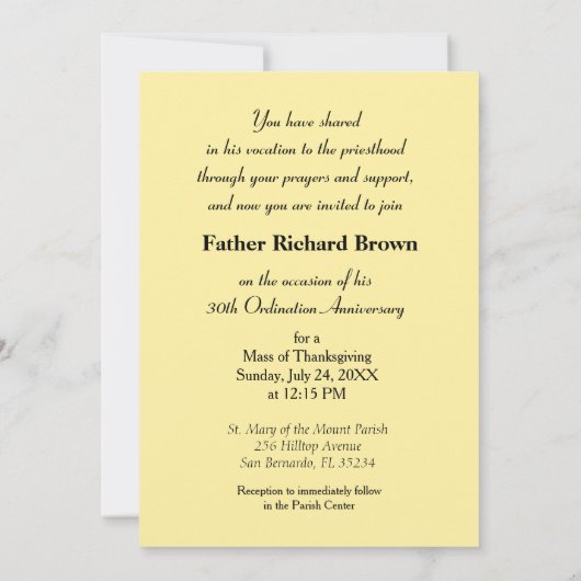 Einladung zum 20. Jubiläum der Ordination, Cross C (Rückseite)