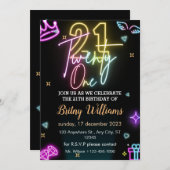 Einladung zum 21. Geburtstag (Vorne/Hinten)