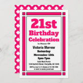 Einladung zum 21. Geburtstag (Vorne/Hinten)