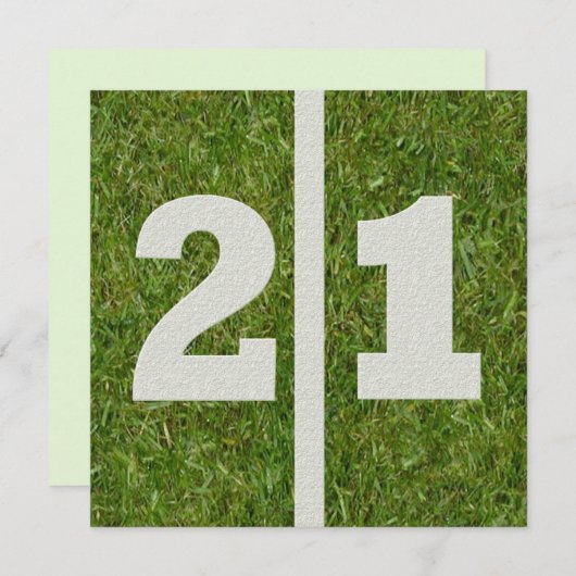 Einladung zum 21. Geburtstag (Vorne/Hinten)
