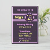 Einladung zum 21. Geburtstag (Stehend Vorderseite)