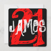 Einladung zum 21. Geburtstag (Vorderseite)